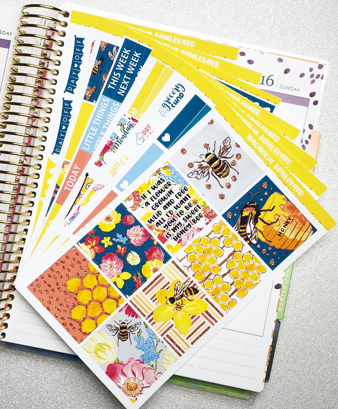 Honey Bee Weekly Planner Sticker Kit! Perfect for Your Erin Condren ...