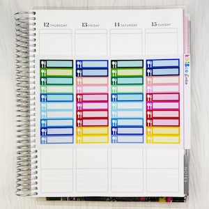 40 Multicolor Meal Icon Label Planner Stickers! Perfect for your EC Life Planner, Inkwell Press Planner, Kikki K, Filofax, ETC.