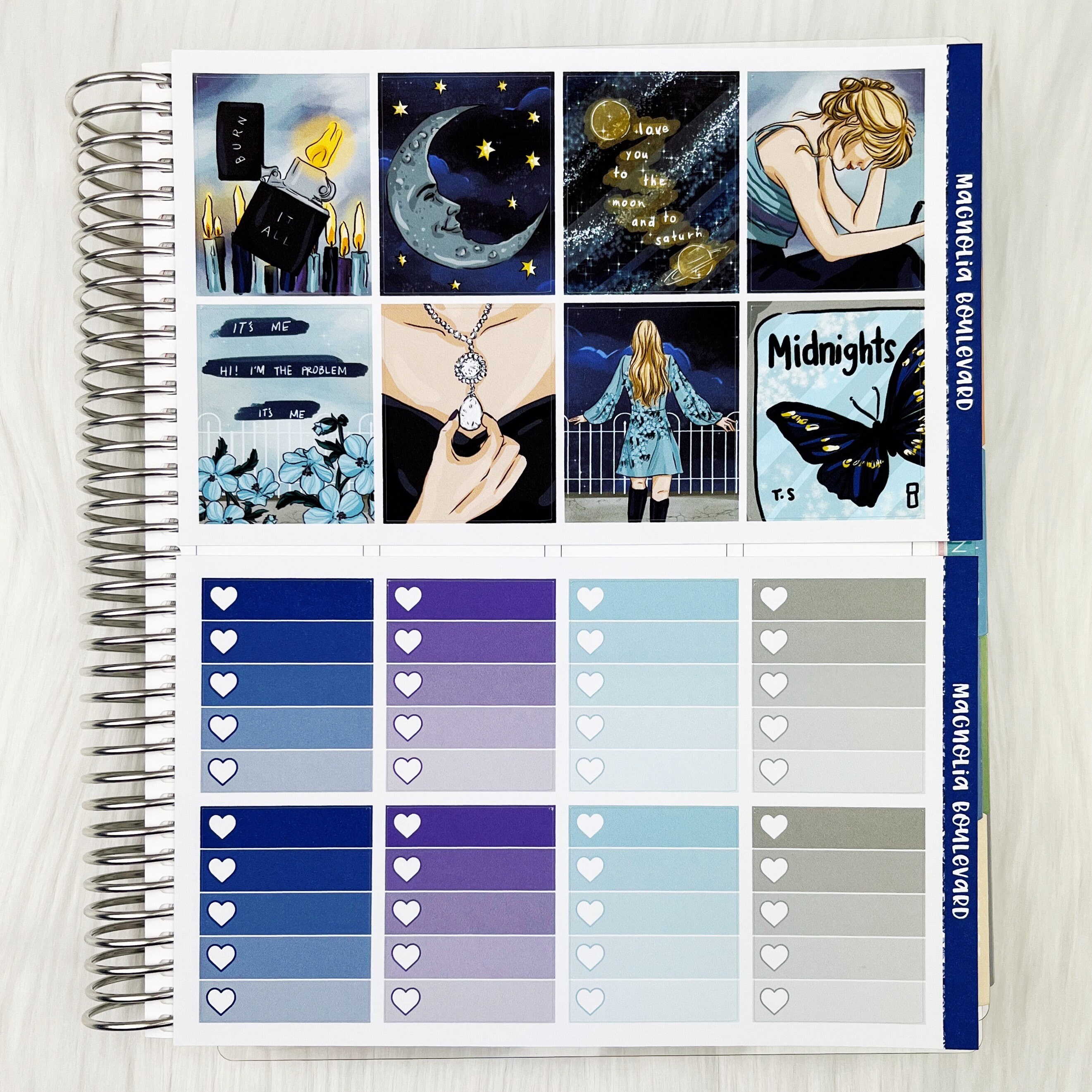 Era - Vertical Weekly Planner Sticker Kit - Etsy