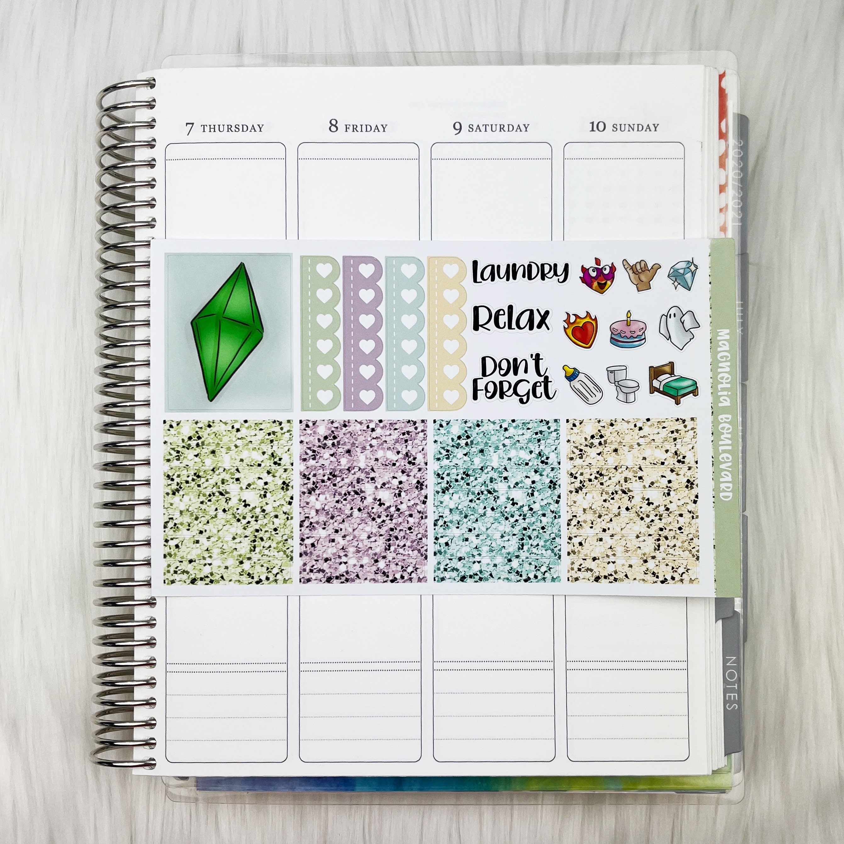 Sul Sul - Vertical Weekly Planner Sticker Kit - Etsy