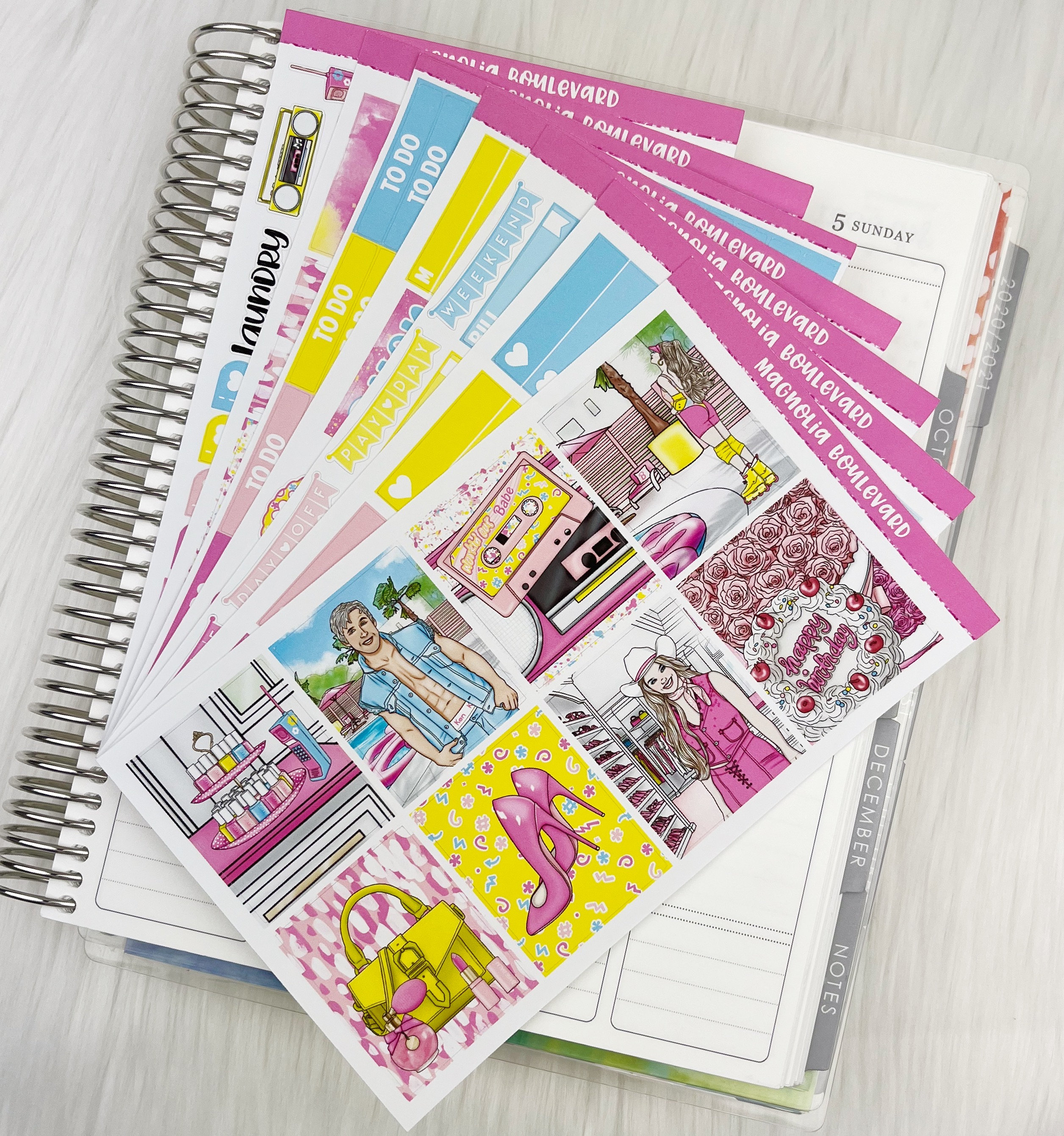 Plastic - Vertical Weekly Planner Sticker Kit - Etsy