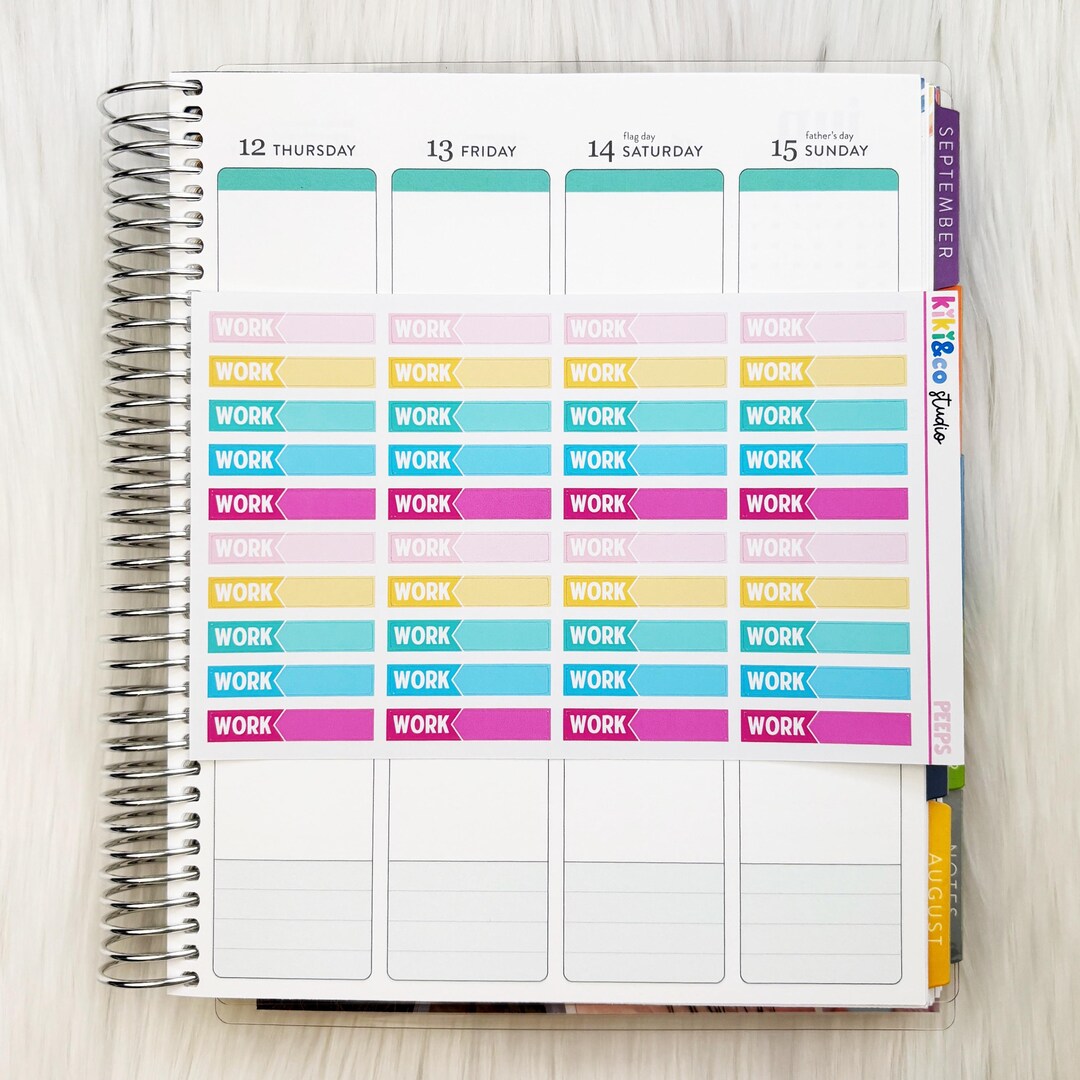 Working Picks Labels Work Label Stickers – Peeps Colorway – Functional Planner Stickers for ...