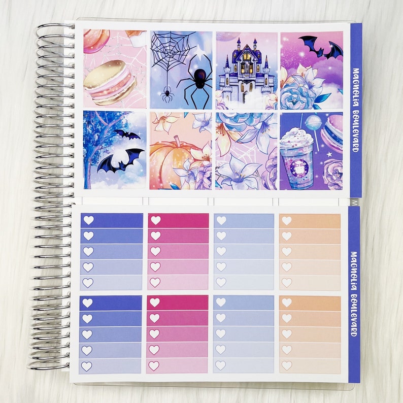 Dreamy Night - Vertical Weekly Planner Sticker Kit - Etsy
