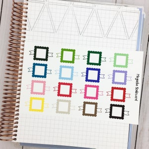 May include: A sheet of colorful square stickers with scalloped edges and a banner at the top. The stickers are in various colors, including green, blue, pink, red, yellow, gray, brown, and black. The text "Magnolia Boulevard" is printed on the sheet.
