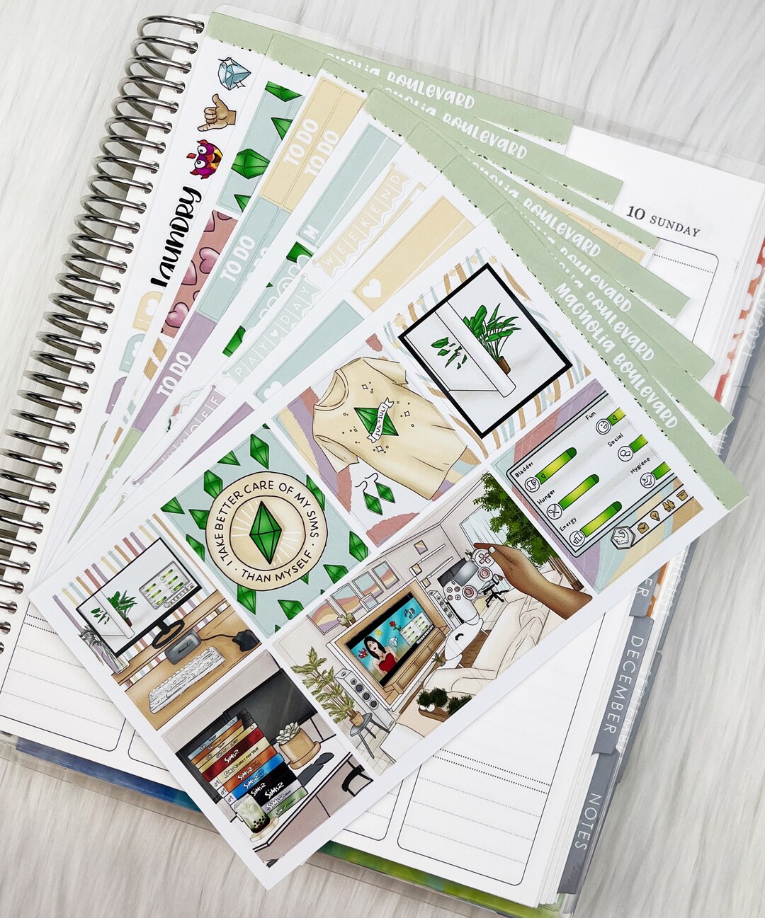 Sul Sul - Vertical Weekly Planner Sticker Kit - Etsy