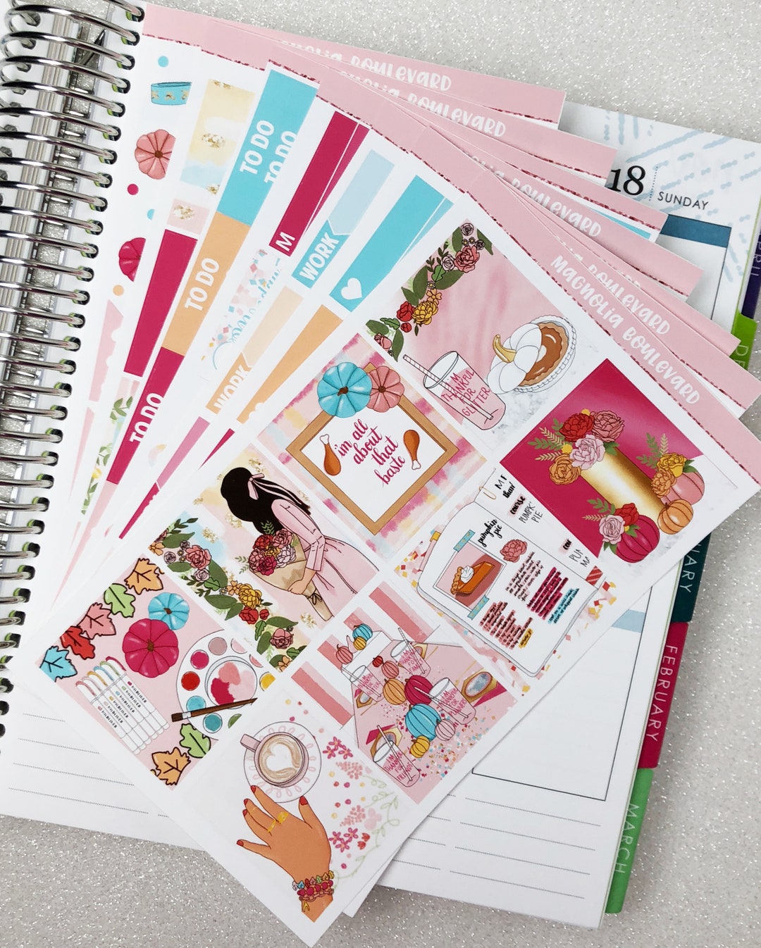 DIY Thanksgiving Weekly Planner Sticker Kit! Perfect for Your Erin ...