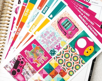 Gamer Girl Weekly Planner Sticker Kit! Perfect for your Erin Condren Life Planner!