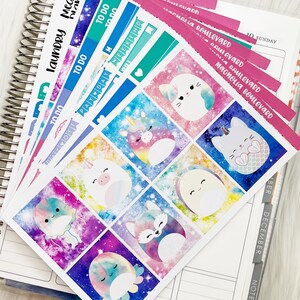 Squishy - Vertical Weekly Planner Sticker Kit