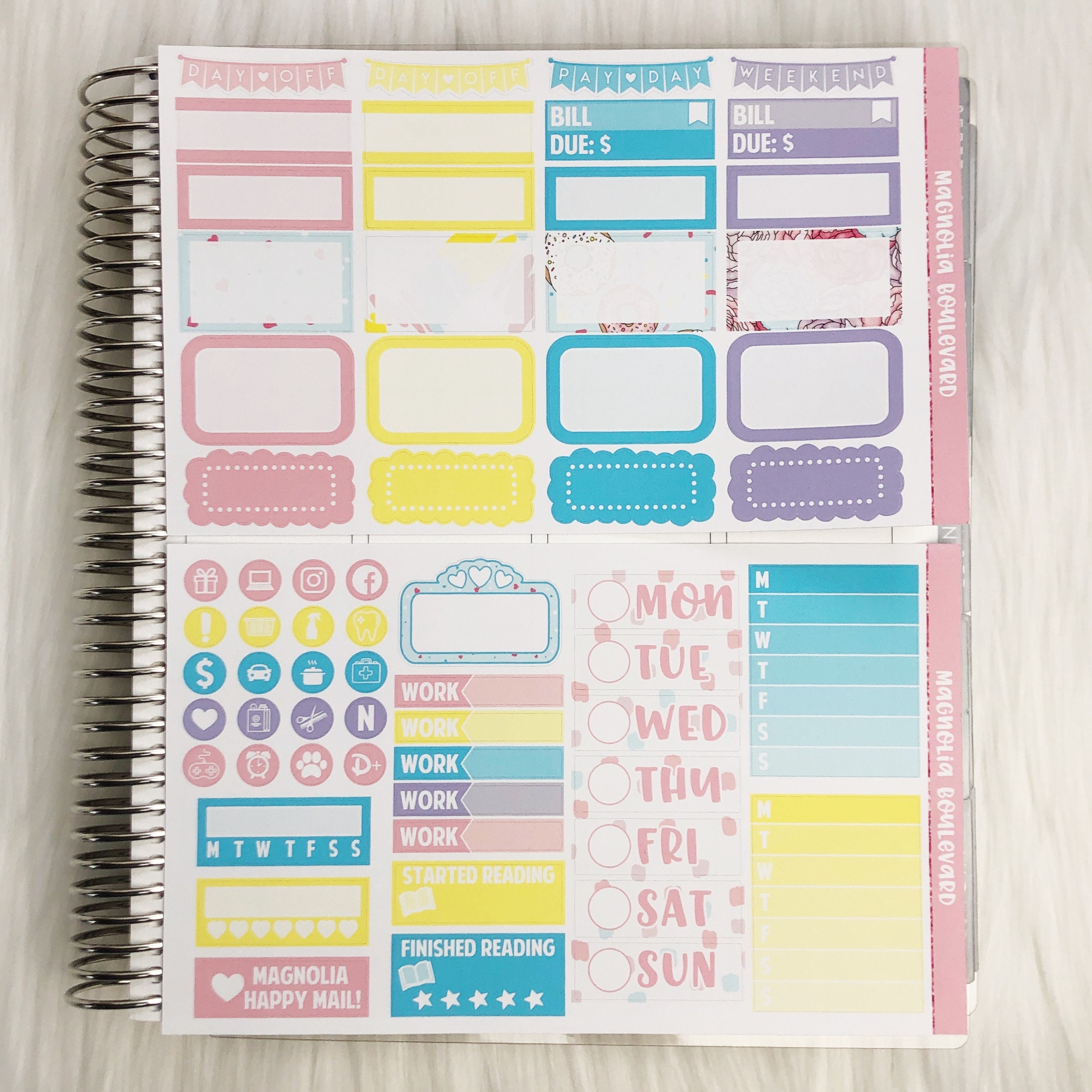 Pink Sugar Vertical Weekly Planner Sticker Kit | Etsy