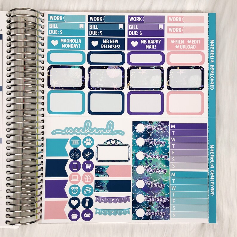 Mermaid Kisses Weekly Planner Sticker Kit! Perfect for Your Erin ...