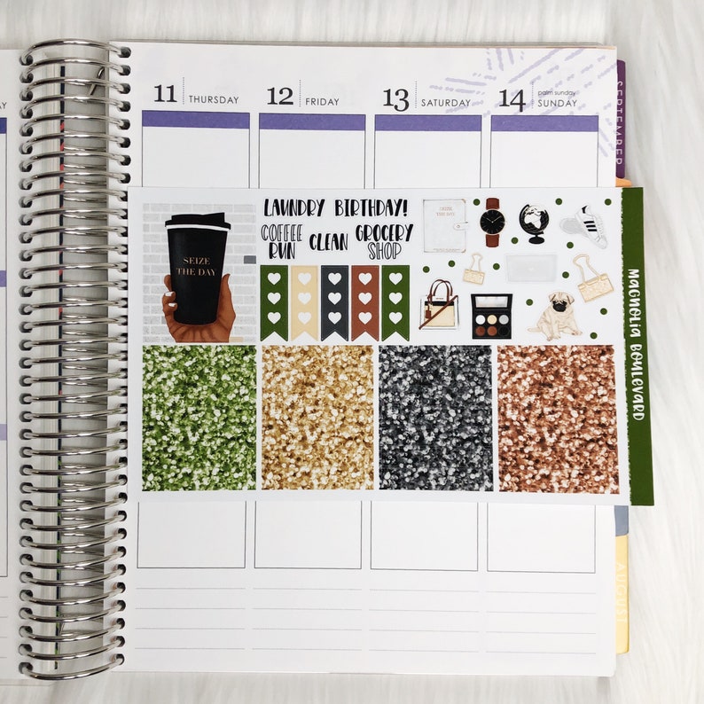 Seize The Day Weekly Planner Sticker Kit Perfect for your Erin Condren Life Planner!