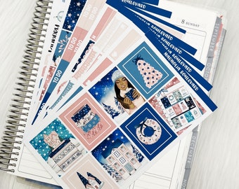 Starry Night - Vertical Weekly Planner Sticker Kit