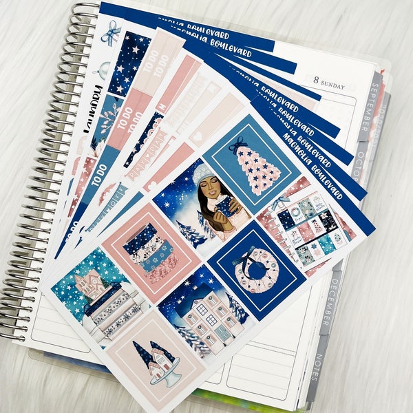 Starry Night - Vertical Weekly Planner Sticker Kit