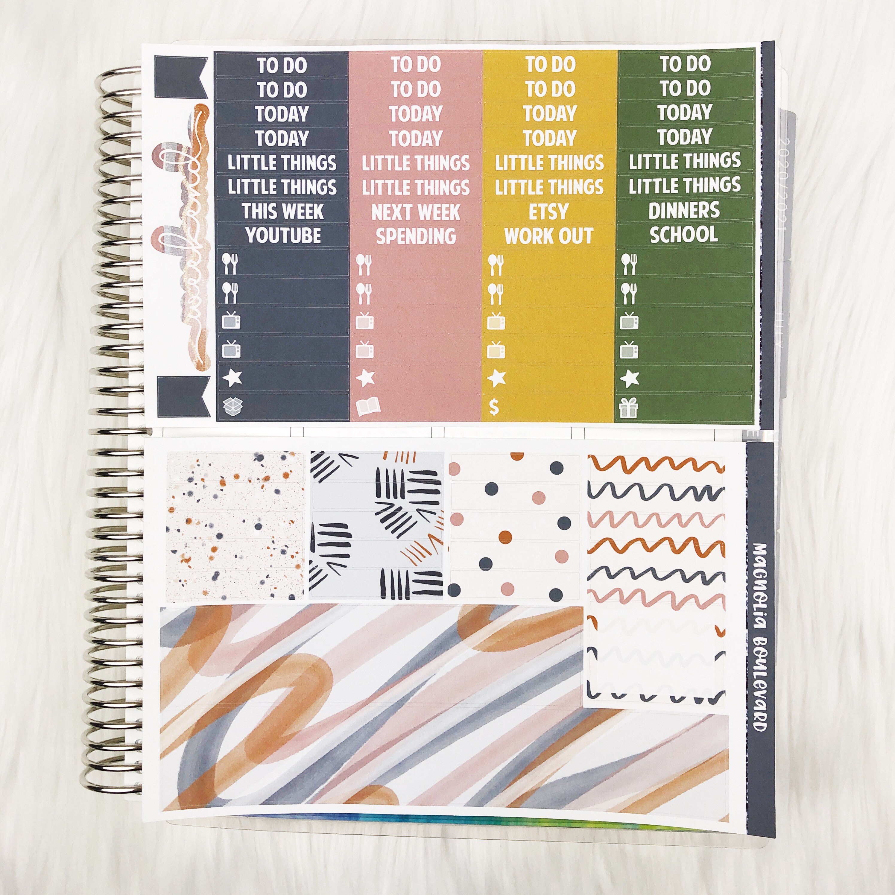 Hygge - Vertical Weekly Planner Sticker Kit - Etsy