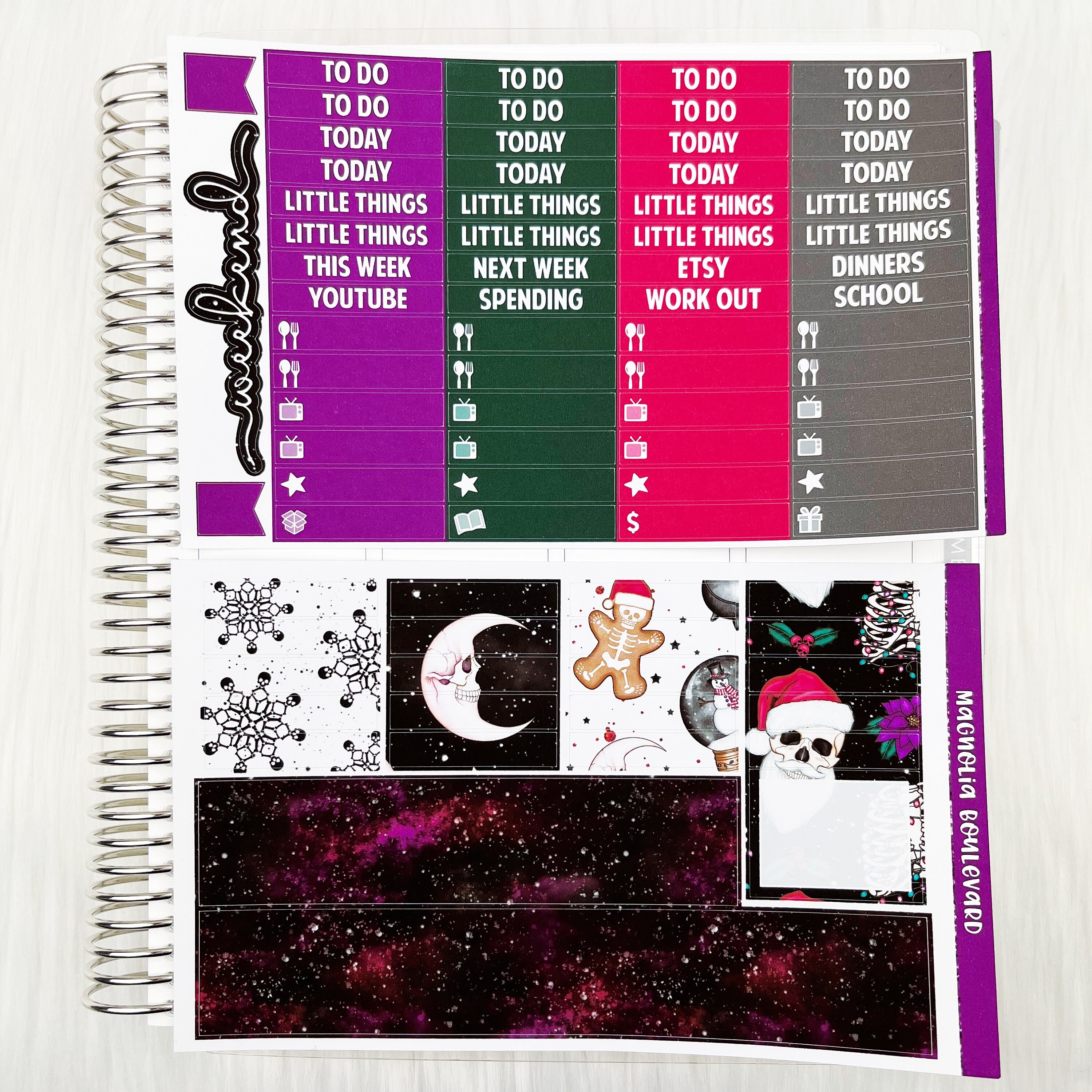 Seasons Creepings - Vertical Weekly Planner Sticker Kit - Etsy