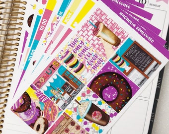 Donut Shop Weekly Planner Sticker Kit! Perfect for your Erin Condren Life Planner!