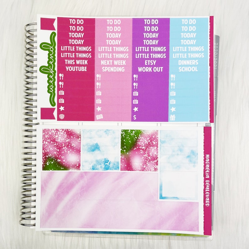 Paper, Party & Kids Scrapbooking GRWM Vertical Weekly Planner Sticker ...