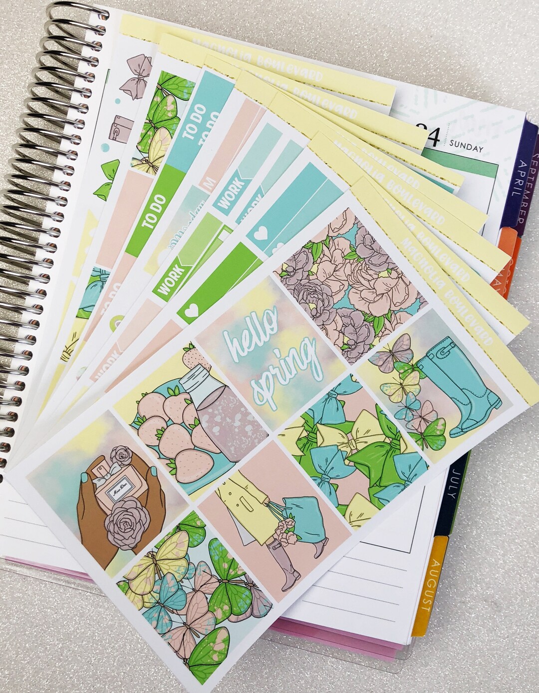 Hello Spring Weekly Planner Sticker Kit Perfect for Your Erin Condren ...