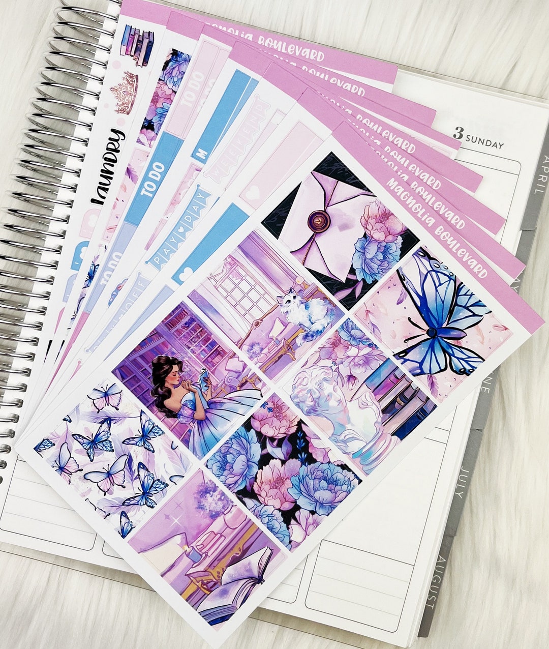 Academia - Vertical Weekly Planner Sticker Kit - Etsy
