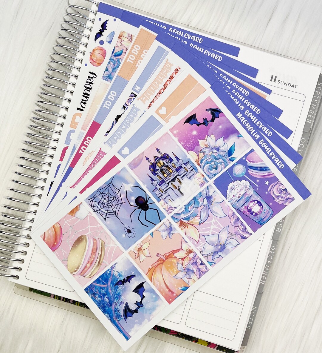 Dreamy Night - Vertical Weekly Planner Sticker Kit - Etsy