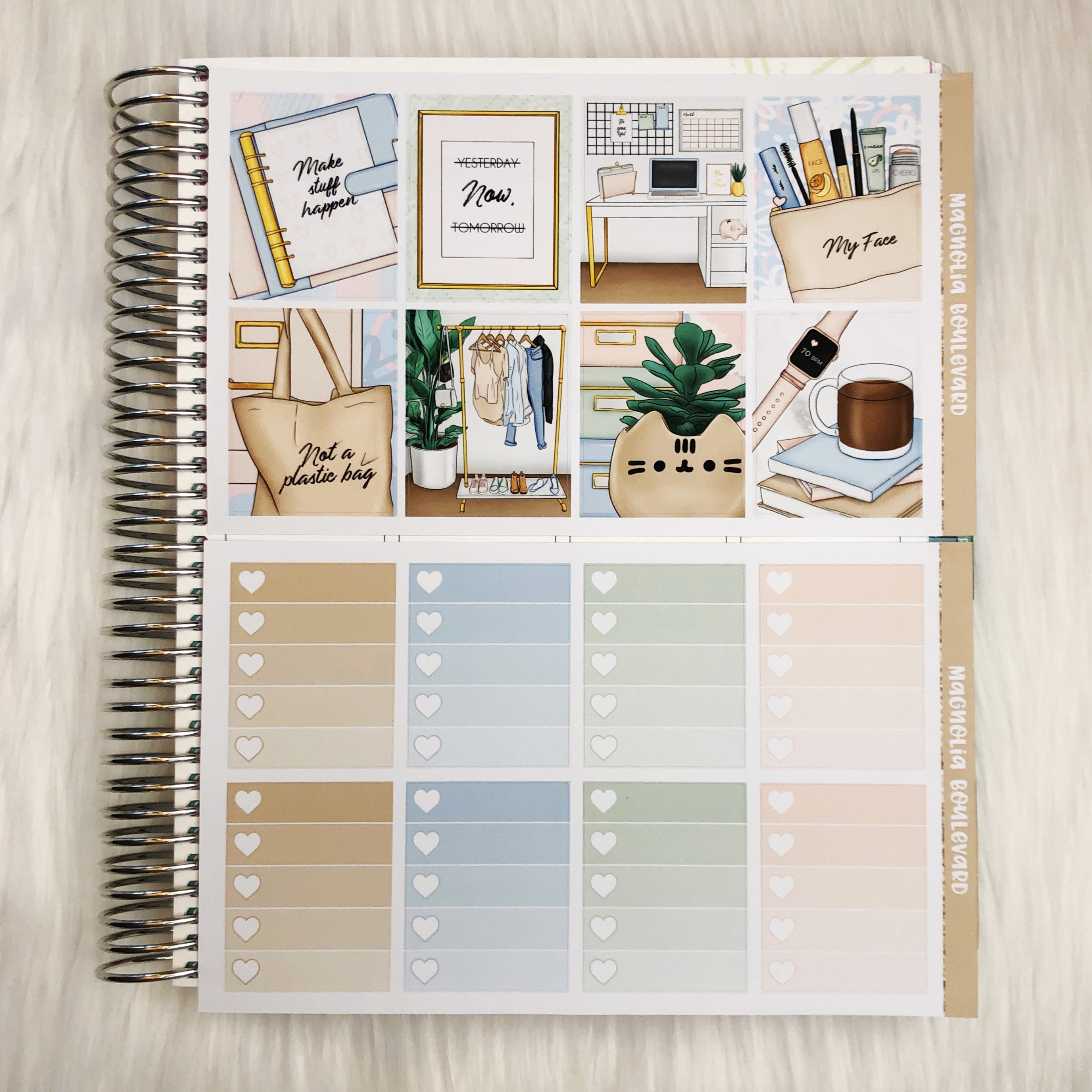 Fresh Start - Vertical Weekly Planner Sticker Kit - Etsy