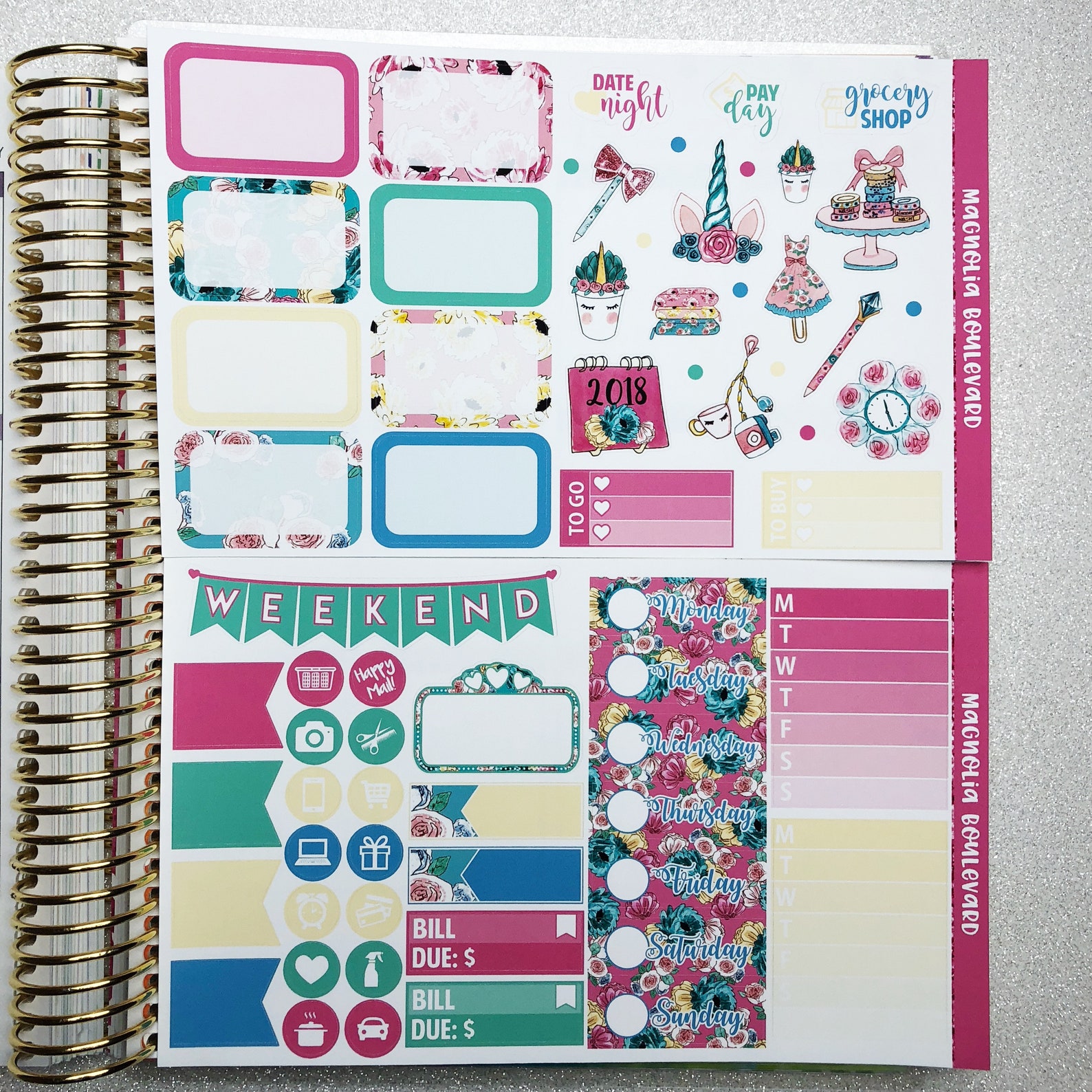 Planner Girl Weekly Planner Sticker Kit! Perfect for Your Erin Condren ...