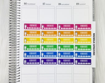 Bold Hydrate Water Tracker Planner Stickers - Stanley Cup - Functional Stickers