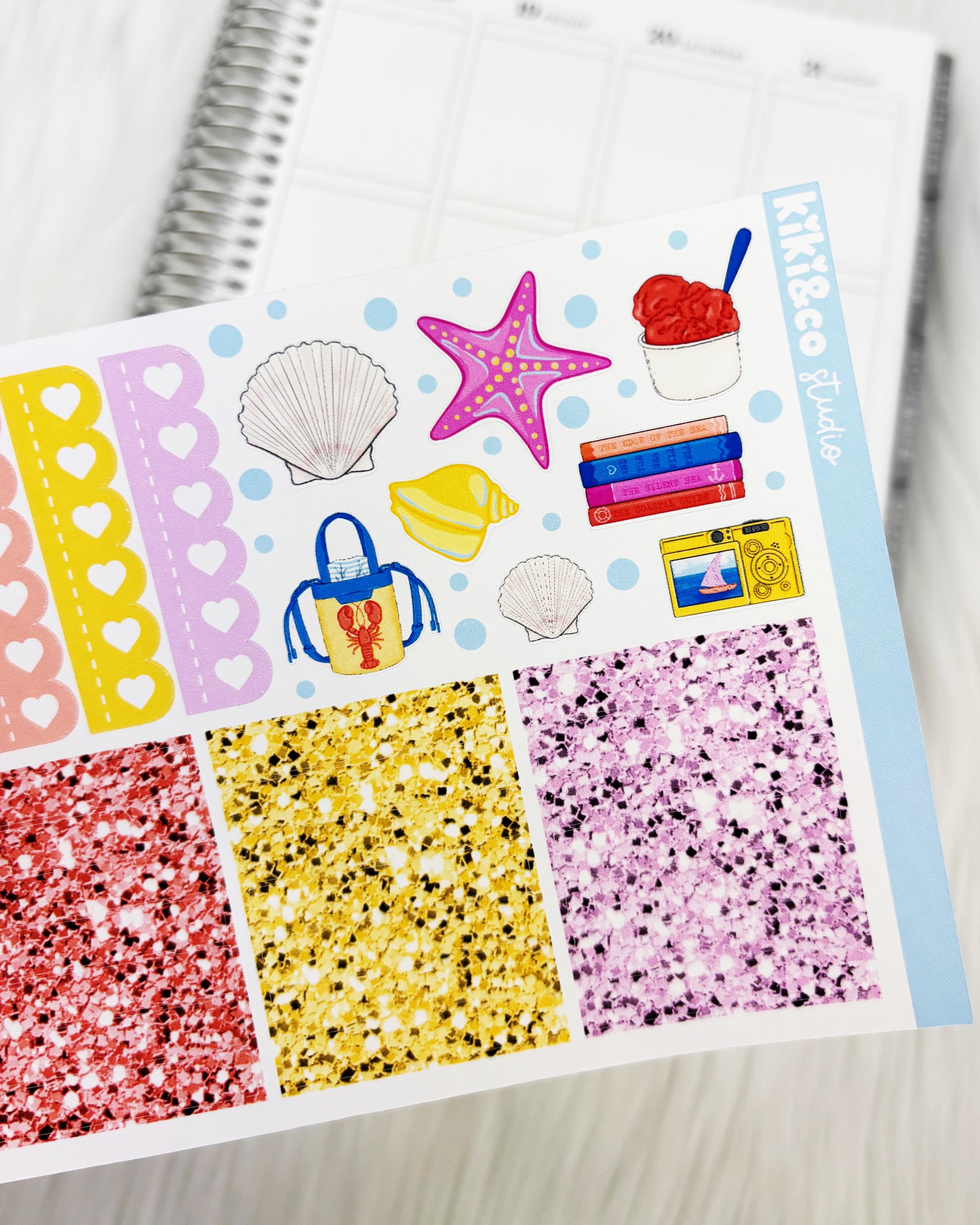 Ocean Child - Vertical Weekly Planner Sticker Kit - Etsy