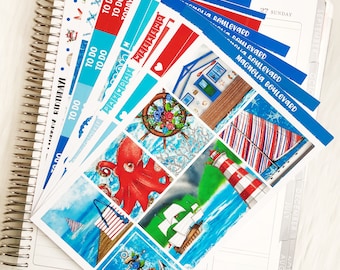 Nautical Dreams - Vertical Weekly Planner Sticker Kit