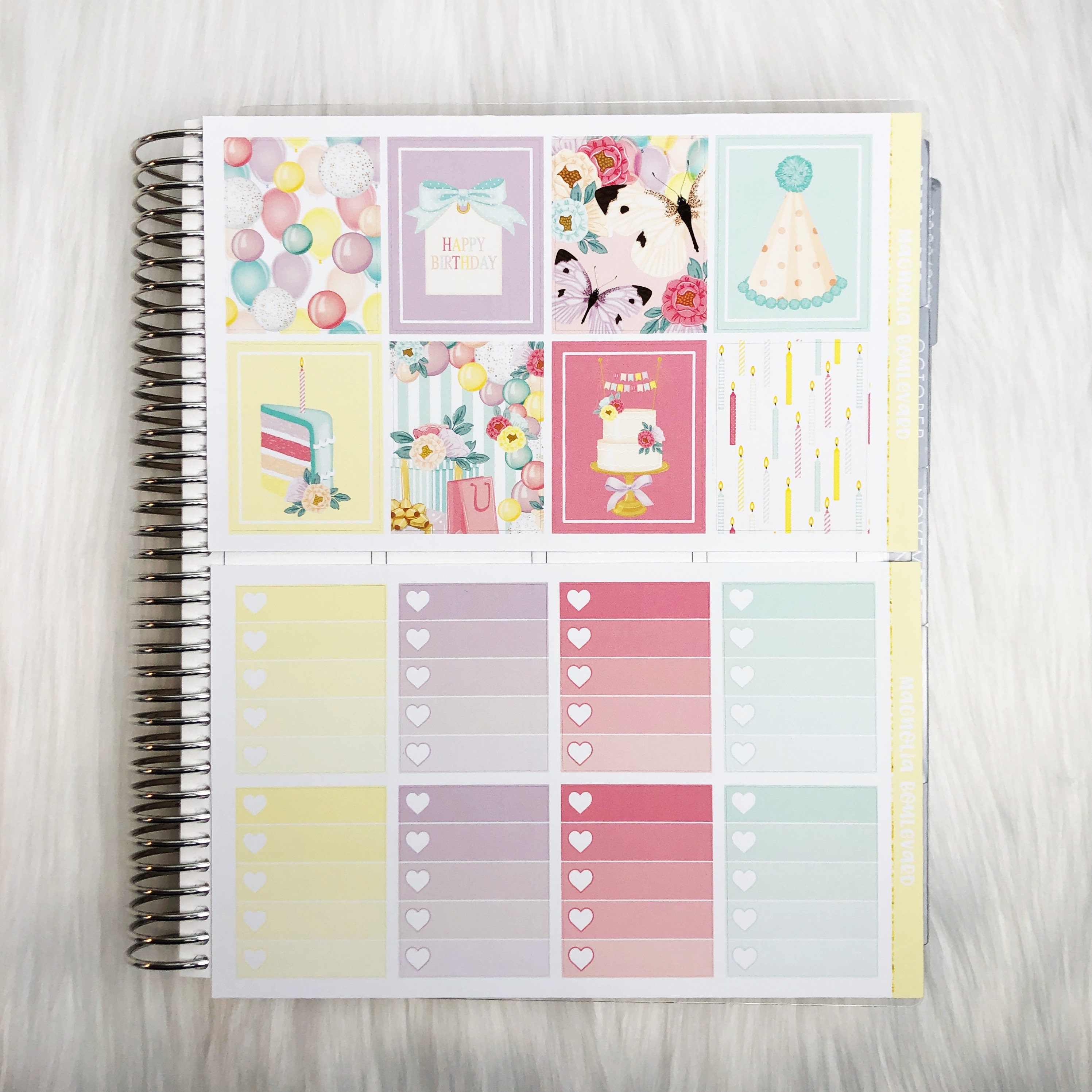 Birthday - Vertical Weekly Planner Sticker Kit - Etsy