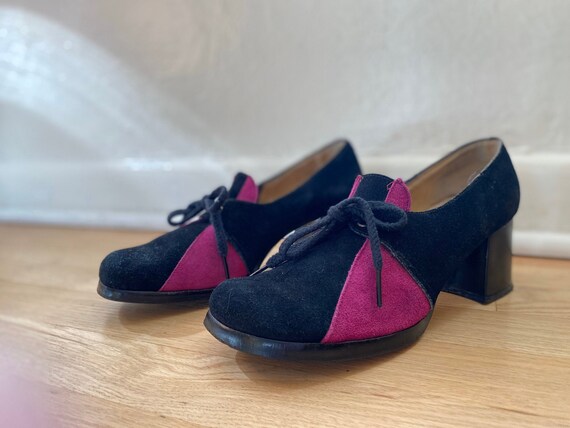 Size 8 1970s Platform Shoes Suede Platforms Vintag