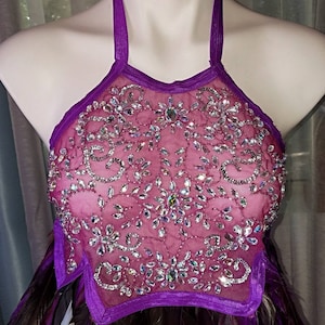 Feather & diamond halter *festivalwear*burningman*