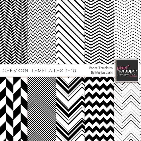 chevron paper templates digital scrapbooking digital etsy chevron templates