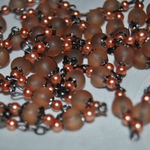 Frosted Glass Peach Rosary image 3