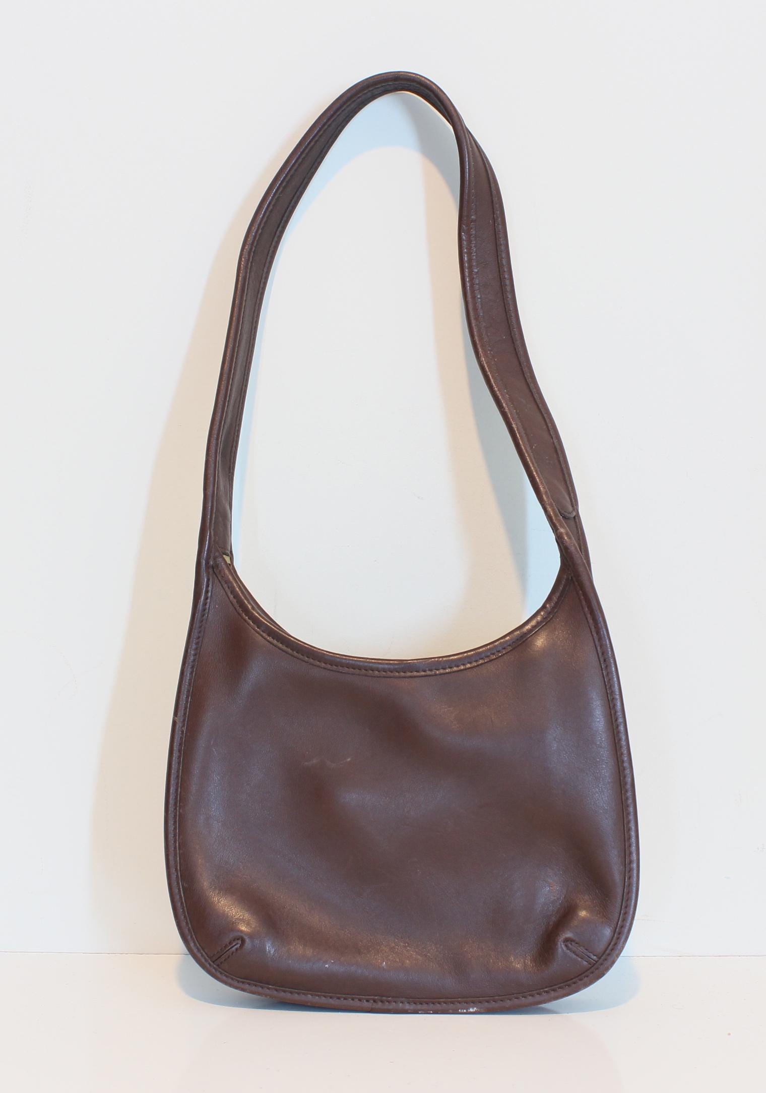 Coach Ergo Mini Zip Brown Leather Shoulder Top Handle Bag 9020 