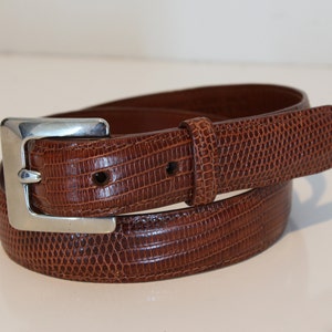 Coach Exotic Skin Genuine Lizard Brown Belt Removable Silver  display picture 2