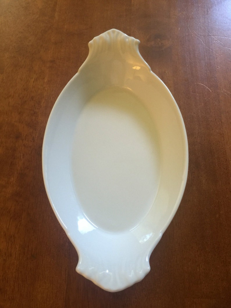 Apilco Au Gratin Dish Porcelain France White Vintage Etsy
