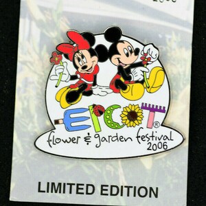Disney Pin WDW Epcot Flower And Garden Show Mickey Minnie 2006 Limited 46291