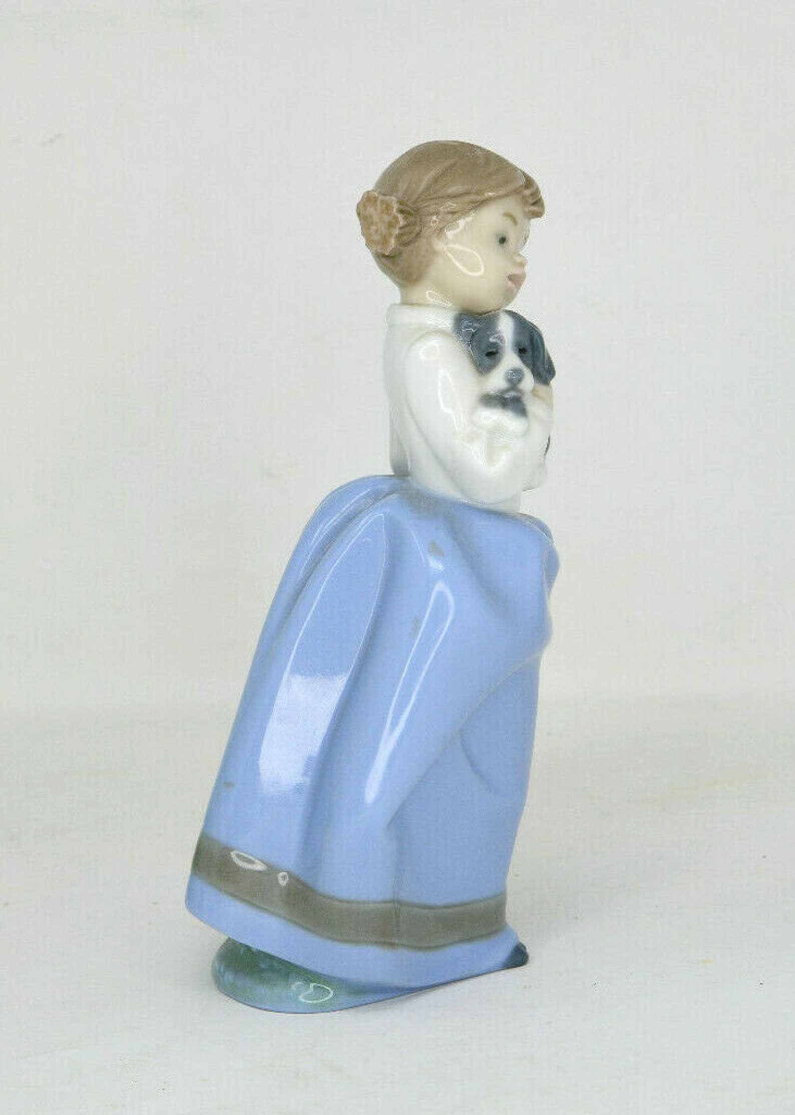 Vintage Lladro Nao Girl Holding Puppy Dog 1029 | Etsy