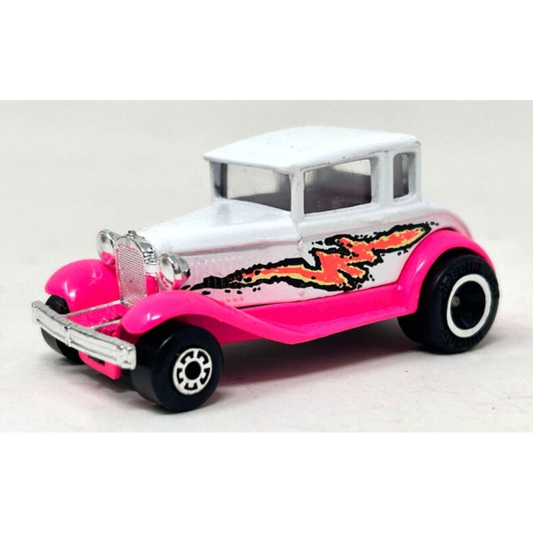 Matchbox White And Pink Model A Ford Street Rod 1/64 Diecast Loose