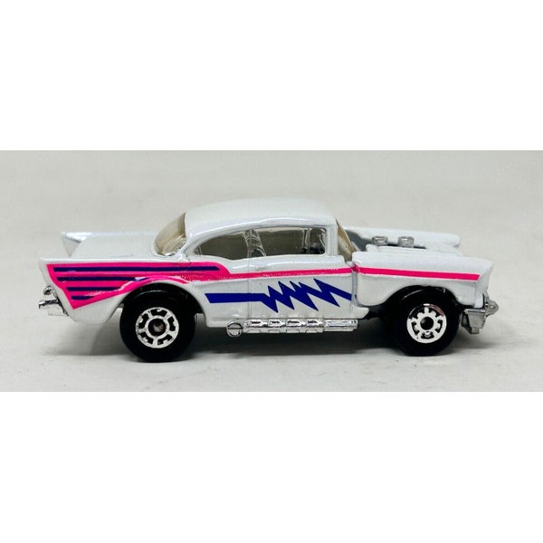 Matchbox 1957 Pink & White Superfast Chevy FLIP NOSE Gasser 1/64 Diecast Loose