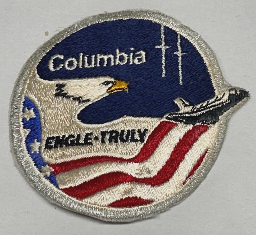 Vintage NASA Space Agency Space Shuttle Columbia Embroidered Patch 4.5 ...
