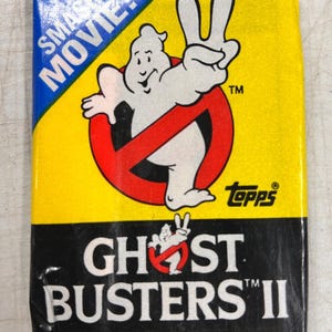 Vintage 1989 Ghost Busters II Topps Trading Cards Gum Unopened Wax Pack