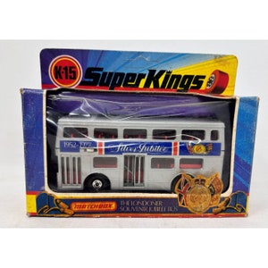 Vintage Matchbox Super Kings K15 The Londoner Bus Silver Jubilee Souvenir