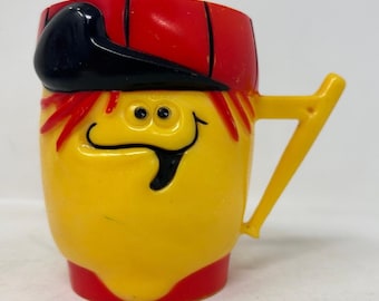 Vintage 1969 the Pillsbury Co Funny Face Drink Mix Promo Cup Lefty