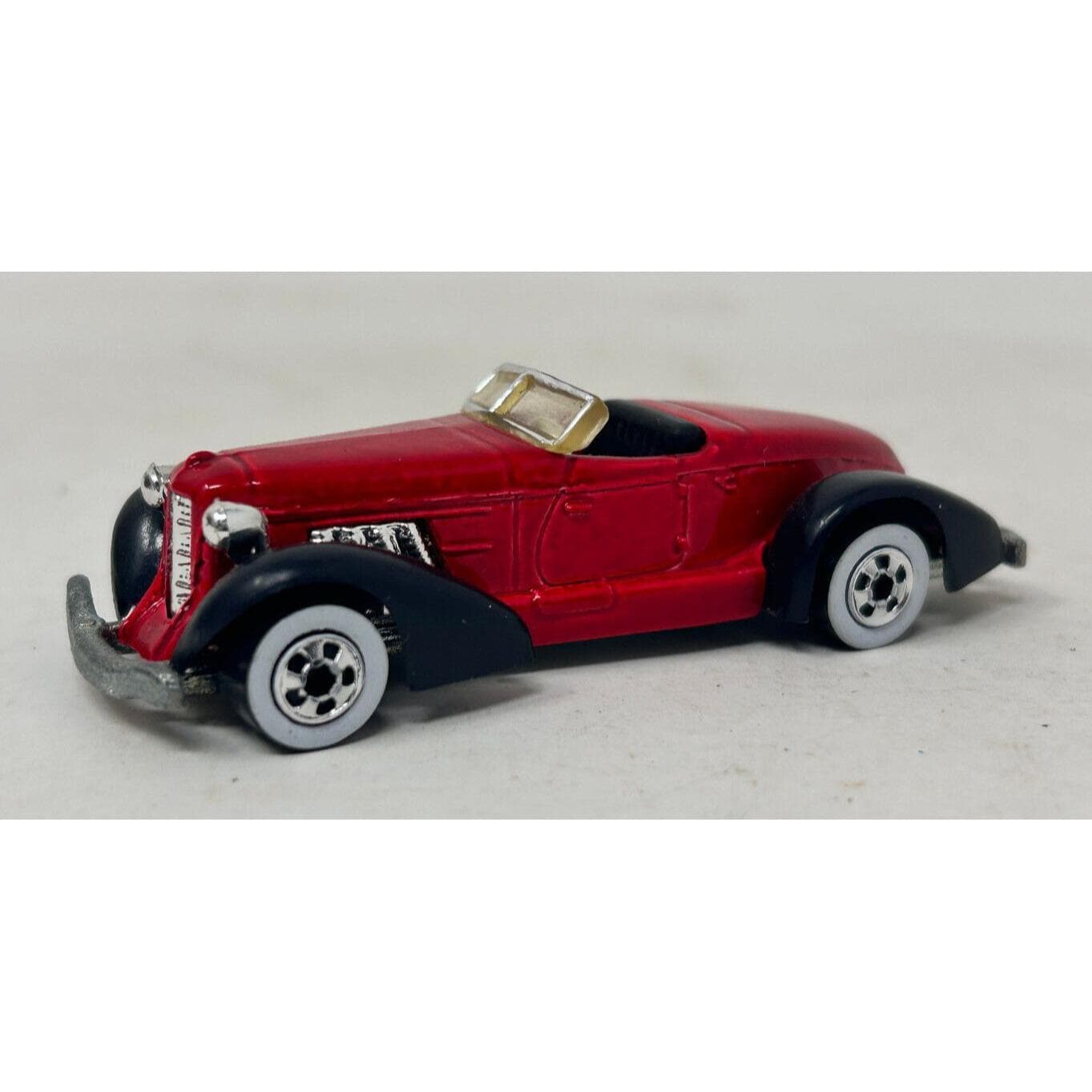 Vintage Hot Wheels Red and Black Auburn 852 Speedster White Walls