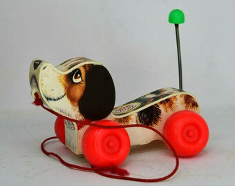 snoopy pull toy vintage