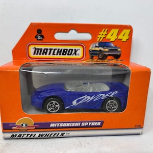 Vintage Matchbox #44 Blue Mitsubishi Spyder In Box