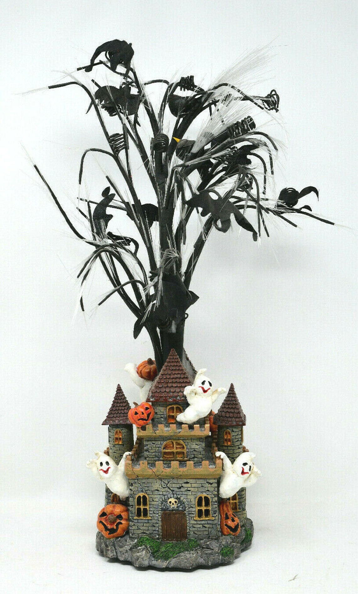 Vintage Halloween Spooky Hollow Fiber Optic Tree 21 Inch Tall Etsy