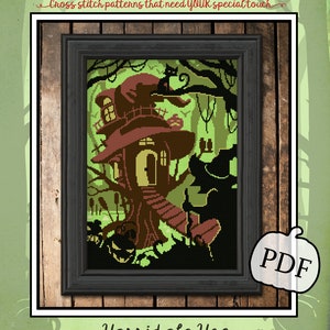 Horrid ole Hag PDF, Halloween Cross stitch, Cross Stitch Pattern, witch Xstitch,  Autumn Lane Stitchery (digital download)